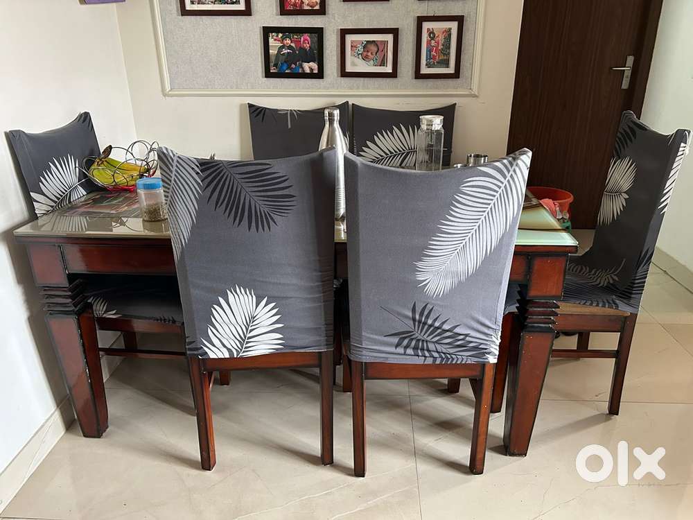 Glass top Dining table 6 seater