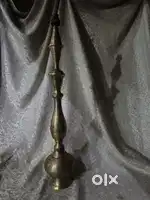 Antique pure brass solid heavy electric floor or table lamp 67 cm