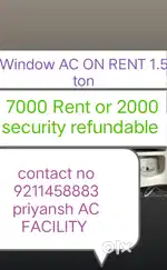 AC ON RENT 7000 Rent+2000 security refundable