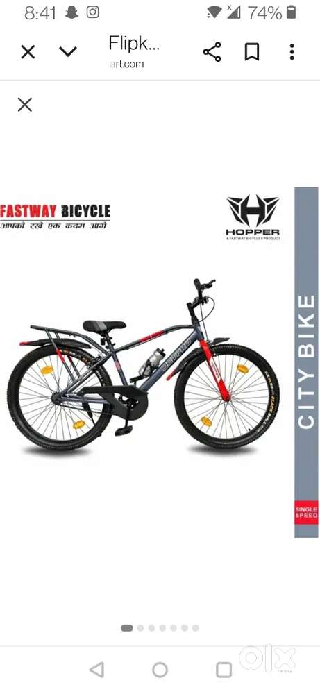 Bicycle red and black colour