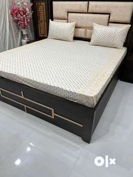 Double bed with mattress cot