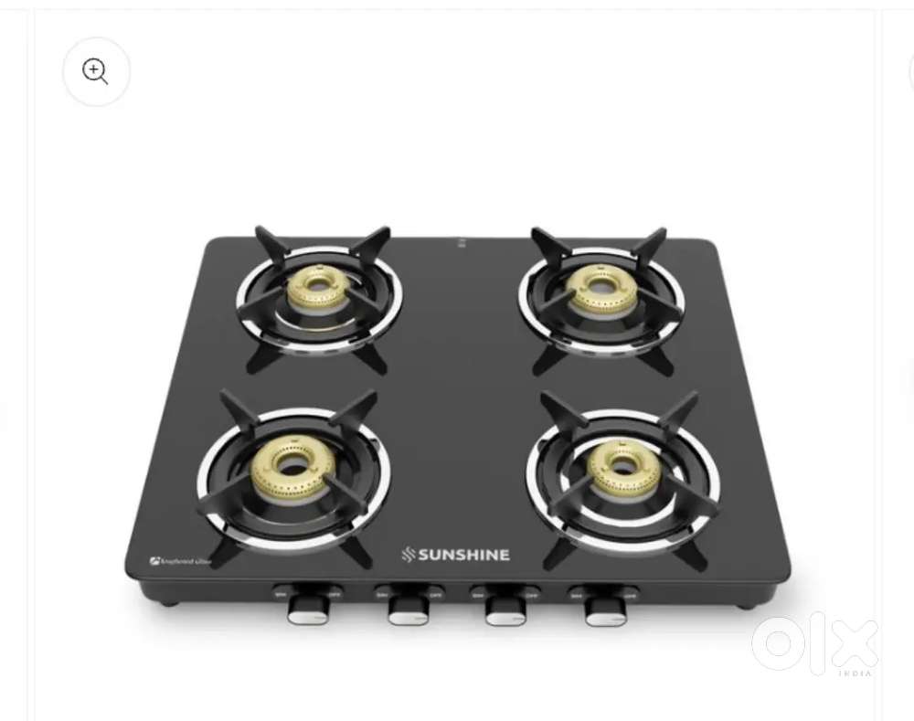 Sunshine Phoenix 4 Burner Gas Stove – Premium Glass , Manual Ignition