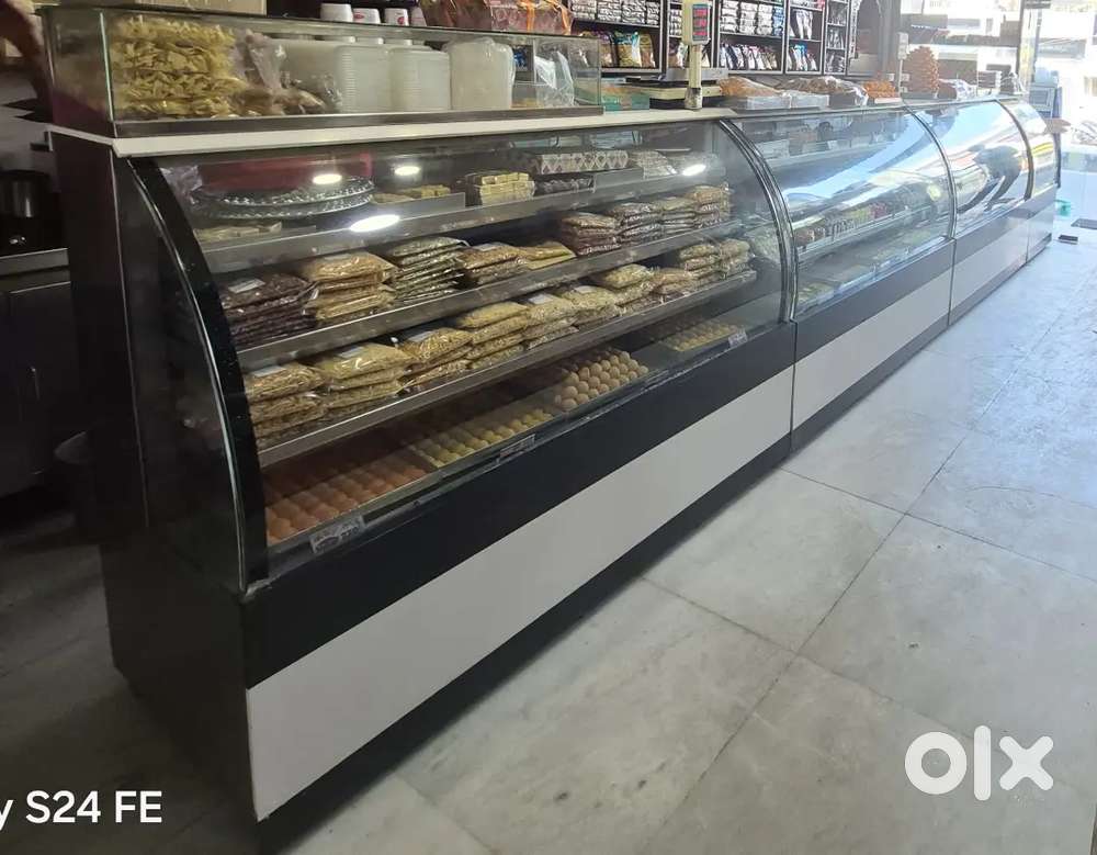 Sweets display showcase counter