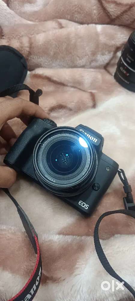 Canon m50 mark ll with kit lens and 50mm 1.8 with voltrox adaptor