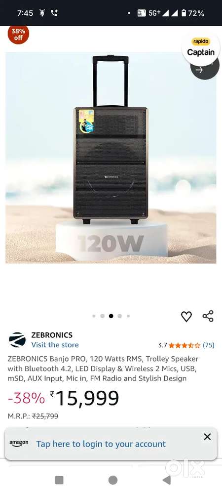Zebronics Banjo pro 120 Watt