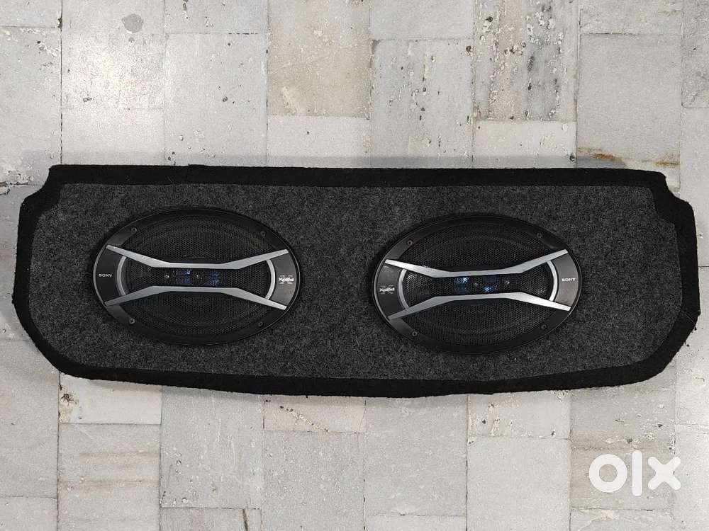 Sony Xplod 300W 3-Way Oval Speakers with Wooden Tray - Heavy Bass