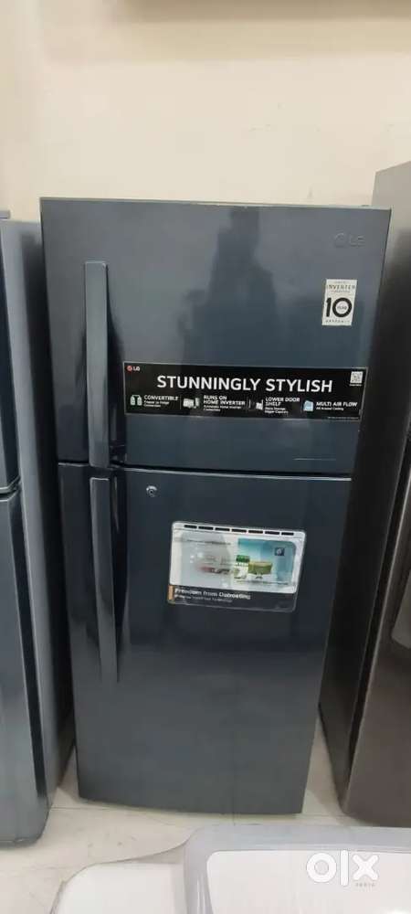 LG double door fridge good condition with warranty 1 year old