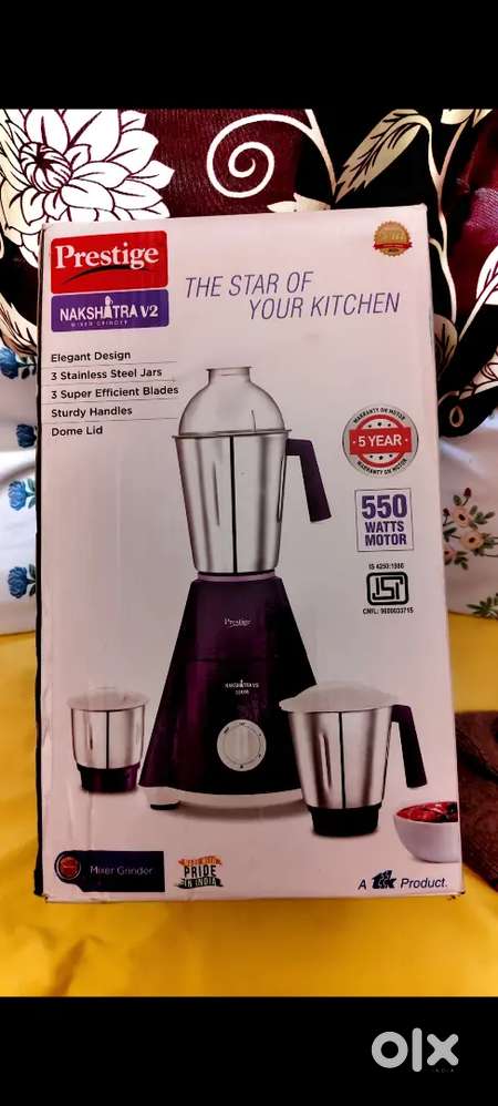 [new sealed] prestige nakshatra mixer grinder with 3 jars @2300
