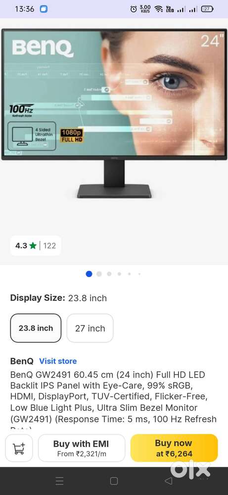 BenQ 24 inch FHD Monitor