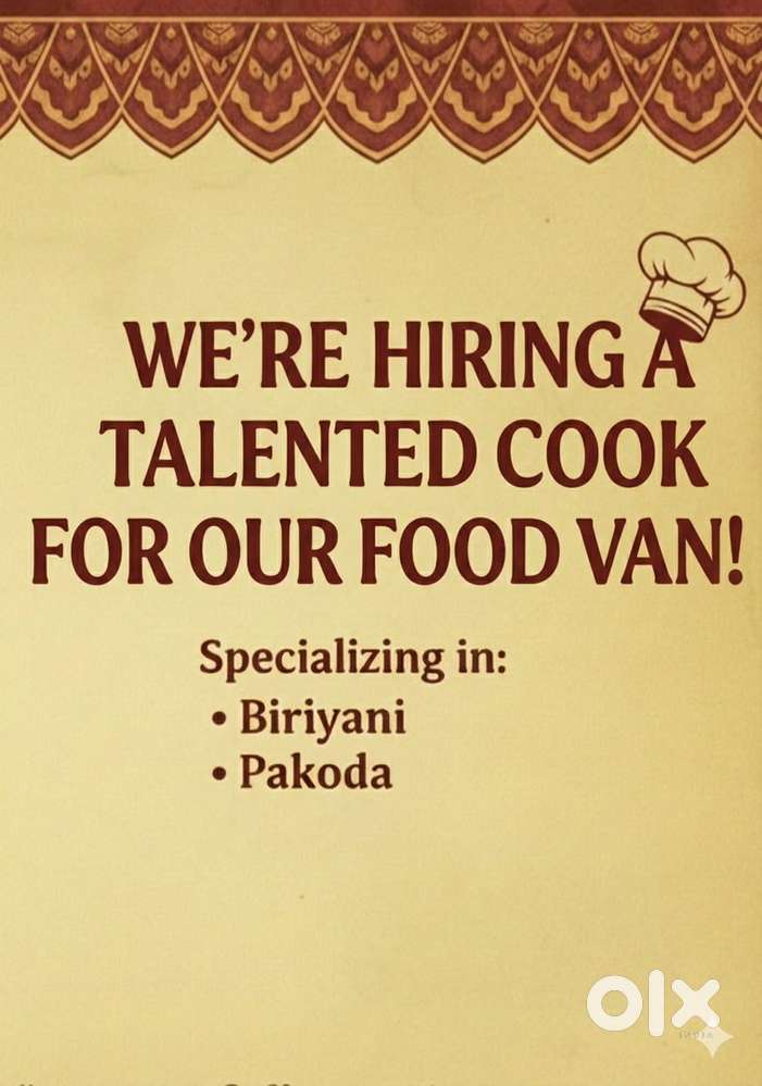 Biriyani cook for food van