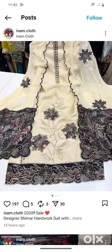 Light Lilac Organza Pakistani Heavy Embroidered Suit Beautiful Duppata