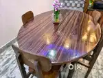 Well conditioned 6*4 wooden dining table with 5 wooden chairs