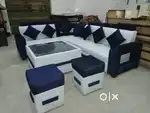 New sofa set with glasss