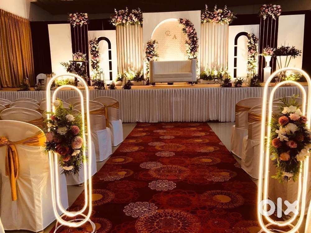 Stage decoration work  flower work