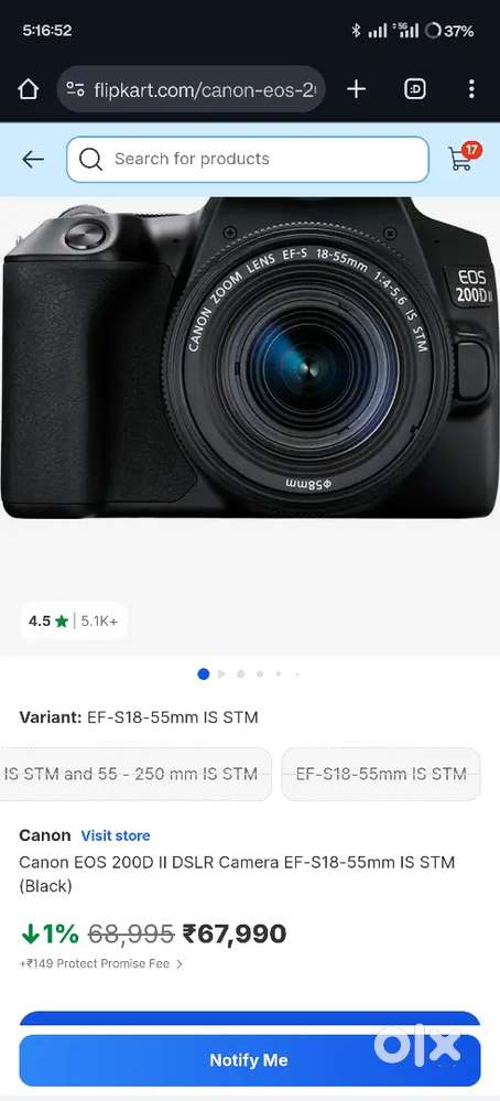 Cannon Mark 2 -200D camera