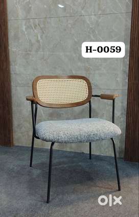 Wooden Dining Chair With Black Upholstery Cafe chair hotel chairs