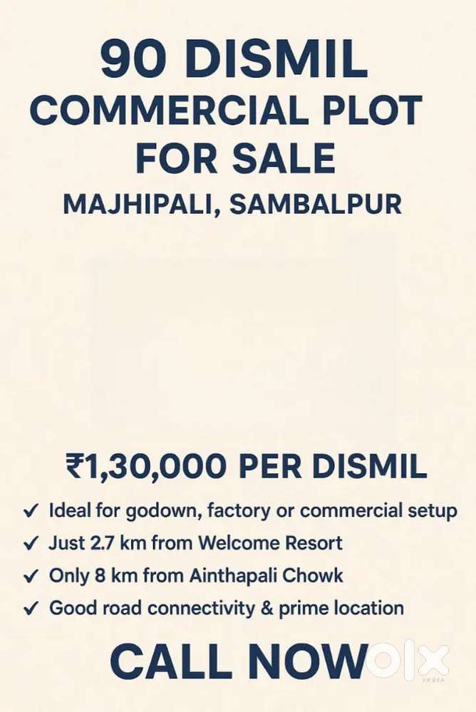 90 Dismil Plot For Sale in Majhipali