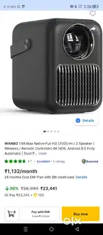 Wanbo t6r projector full hd 4k support
