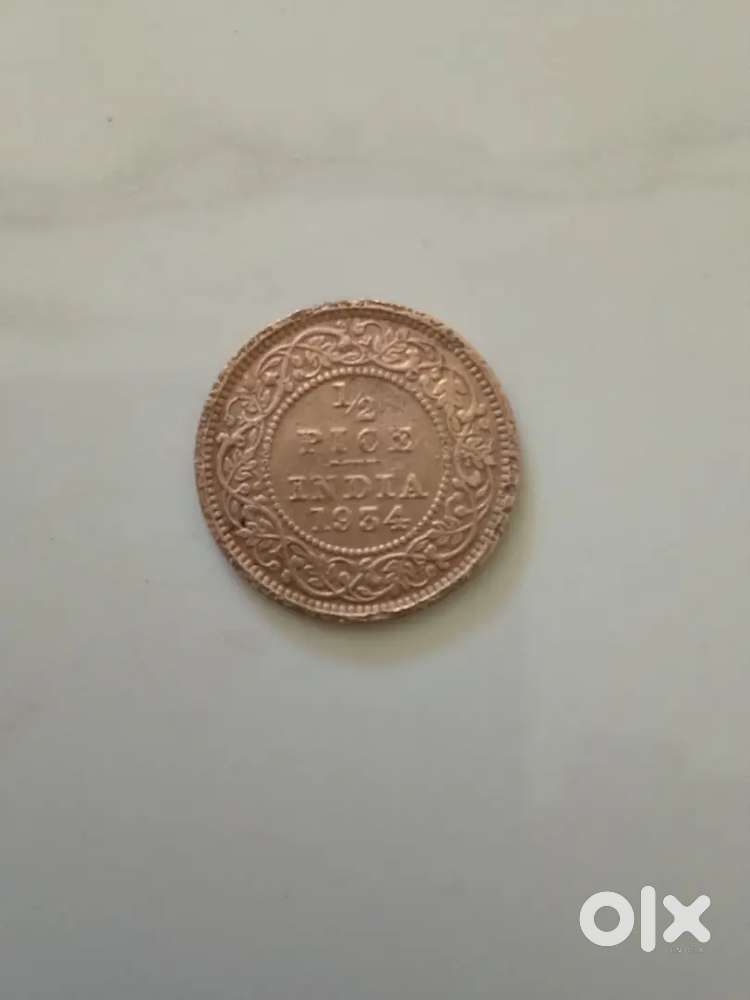 Rare old coin 1/2pice india coin george v king emperor