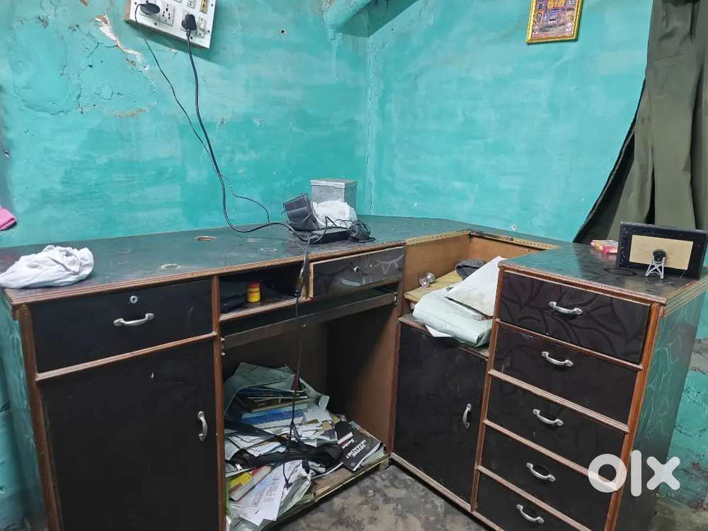 L shape computer table