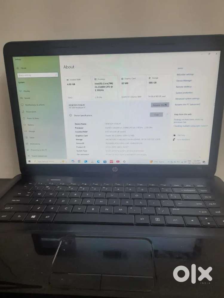 Hp laptop i3