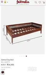 Solid wood fab india single bed