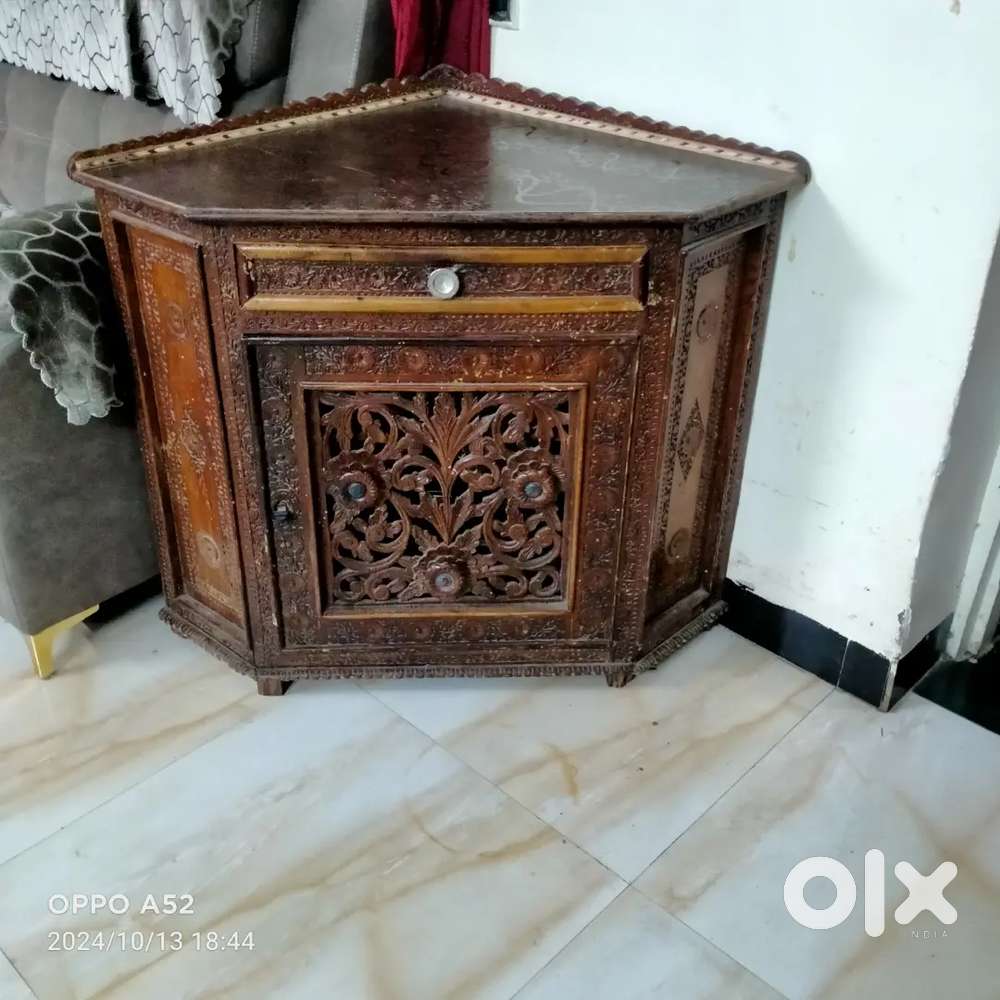 Old sofa and corner rack