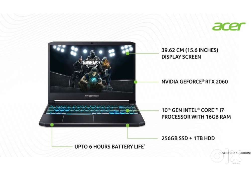 Acer Predator Helios 300 Intel Core i7 10th Gen Excellent Condition