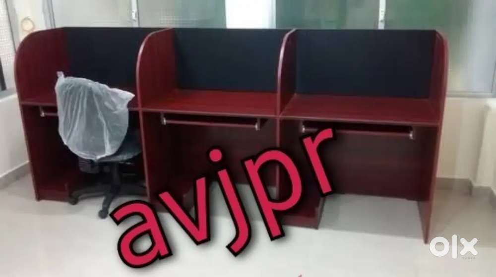 New wooden three seater workstation telecaller table office furnitures
