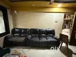 Recliner black sofa