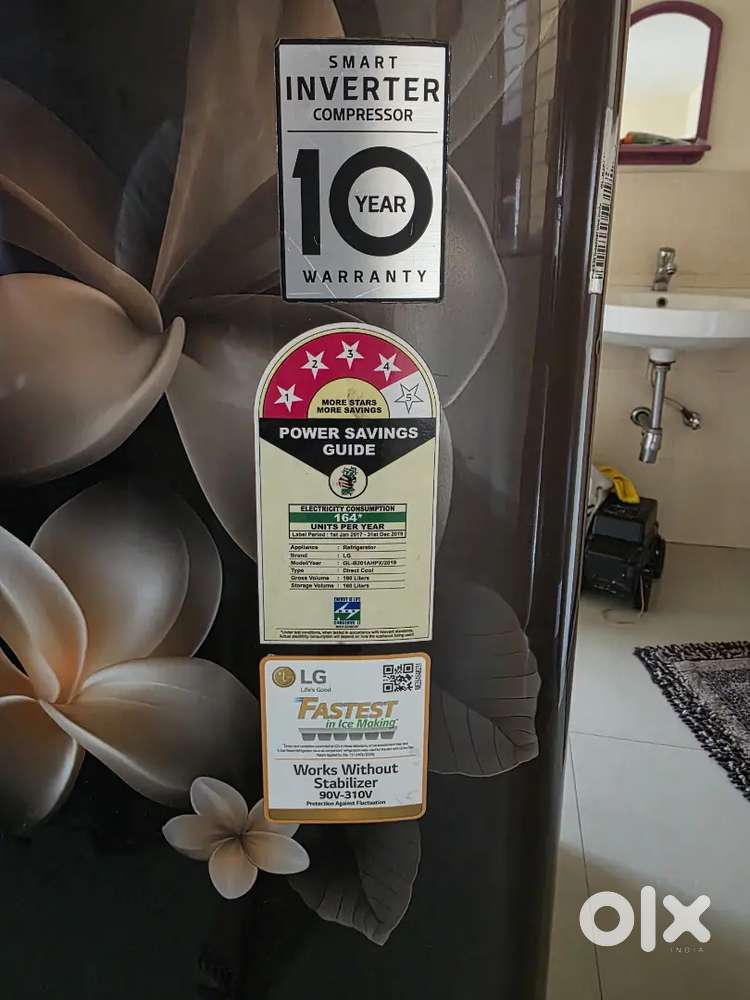 LG Single door 190 liters Fridge available for sale