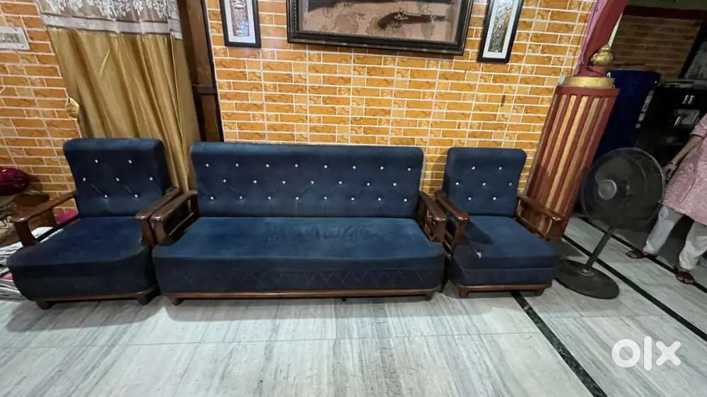 SAGUAN OR TEAK WOOD SOFA SET 3 IN ONE FOR SALE