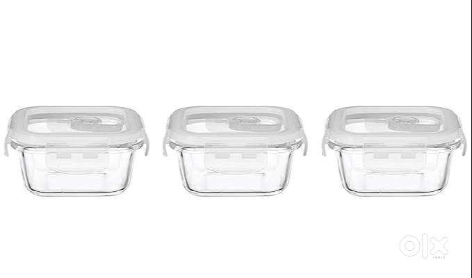 Glass Lunch Box Square  Glass Tiffin