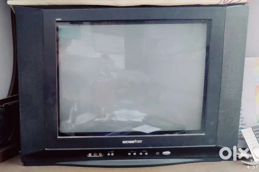 Desk TV with DVD player.