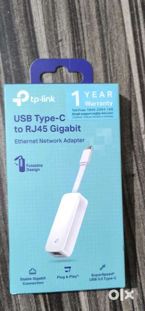 USB Type C to RJ45 (lan port) converter + Cat 8 ethernet cable