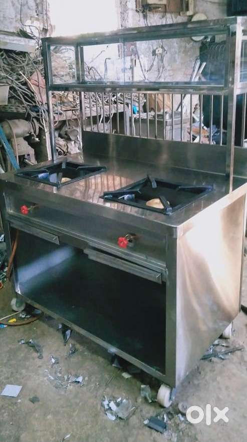 Brand new stainless steel 2burner counter bhatti available