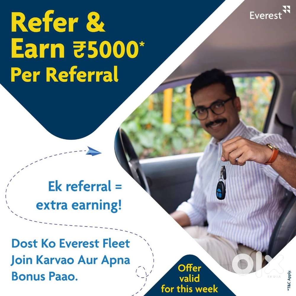 Driver Jobs Referral – Earn Rs.5000 with Everest Fleet
