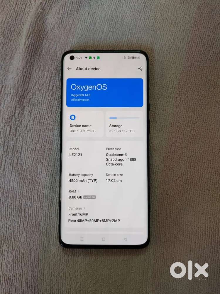 Oneplus 9pro 5g 8/128GB