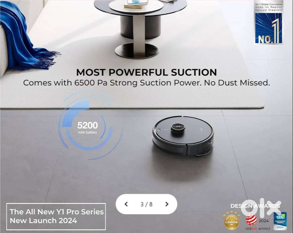 ECOVACS DEEBOT Y1 PRO 2 in 1 Robot Vacuum Cleaner