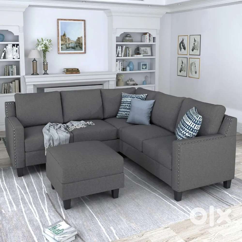 The L type sofa set available in good condition