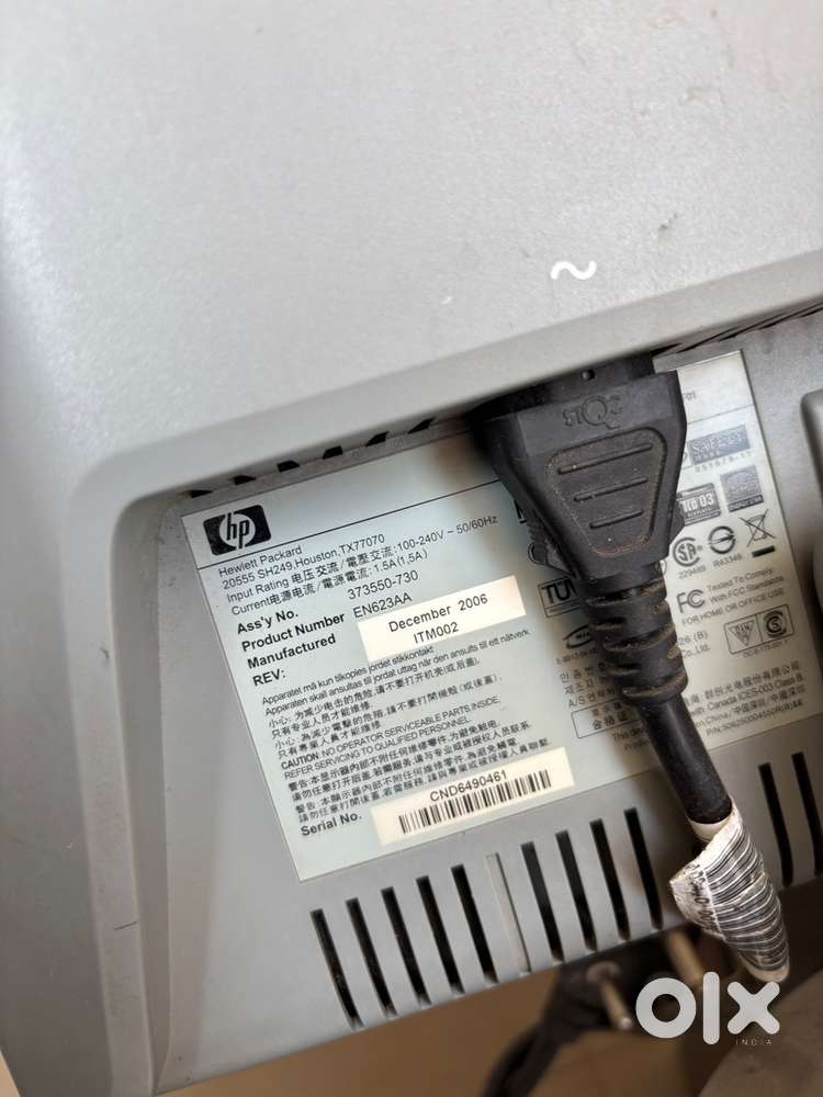 Old Compaq PC and HP Monitor