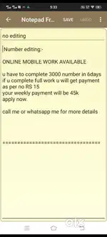 Data entry job