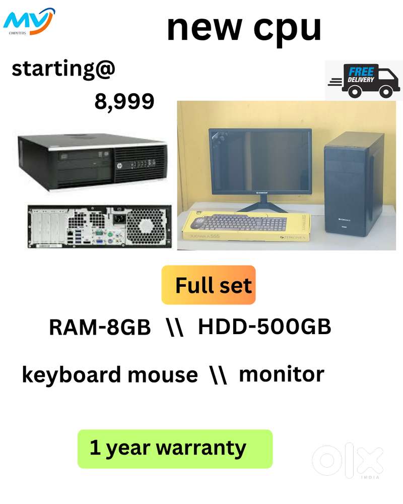 offer sales  Full Set @ Low Price  CPU - Branded Intel  Ram - 8GB DDR3