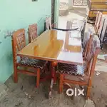 6 CHAIRS DINNER SET WITH MDF PLANKS