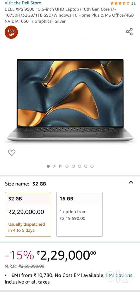 Dell XPS  AI Powered, 32GB RAM, 1TB SSD  Excellent Condition