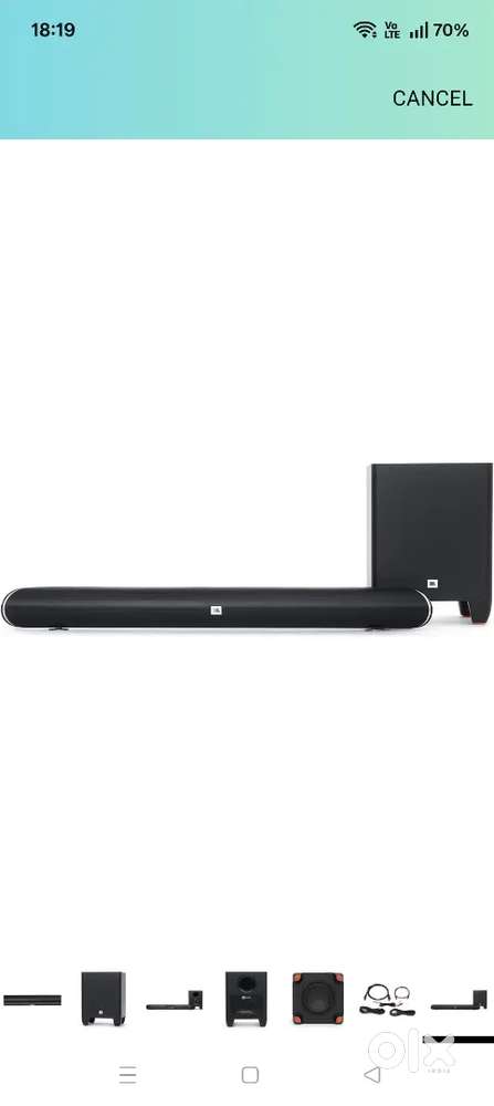 JBL SB200 woofer and Soundbar