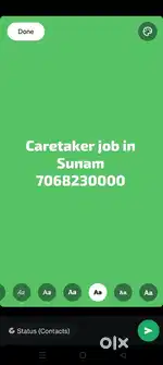 Morning to evening Caretaker of an old person