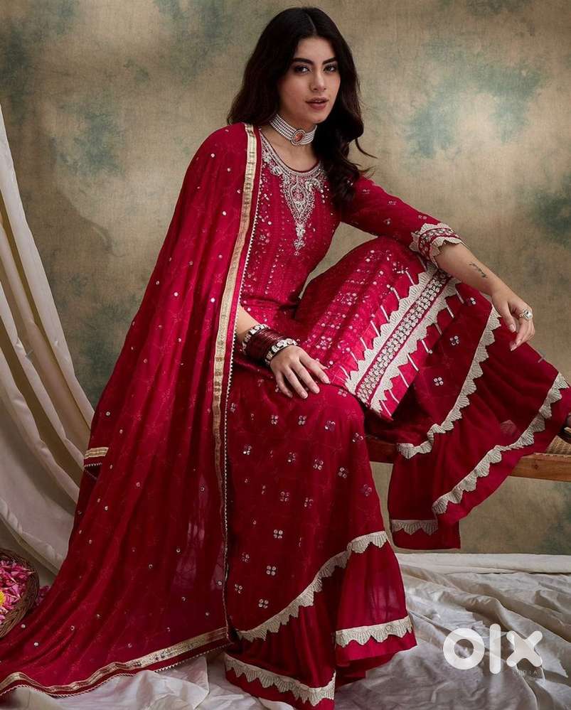 Kurta set with sharara and dupatta
