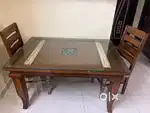 Wooden glass dinning table for sale