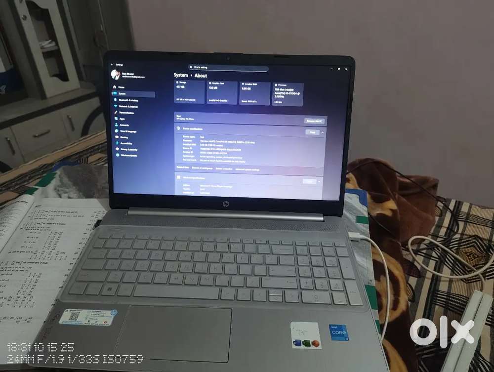 Hp laptop 8/512gb